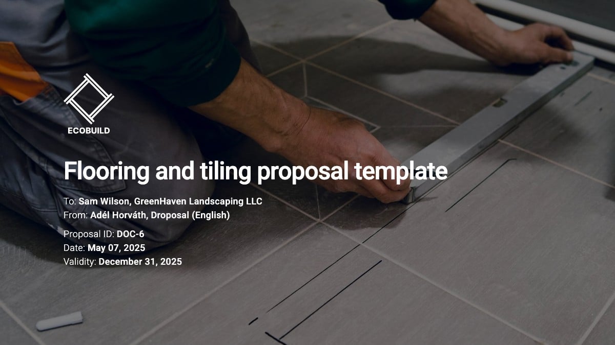 Flooring and tiling proposal template