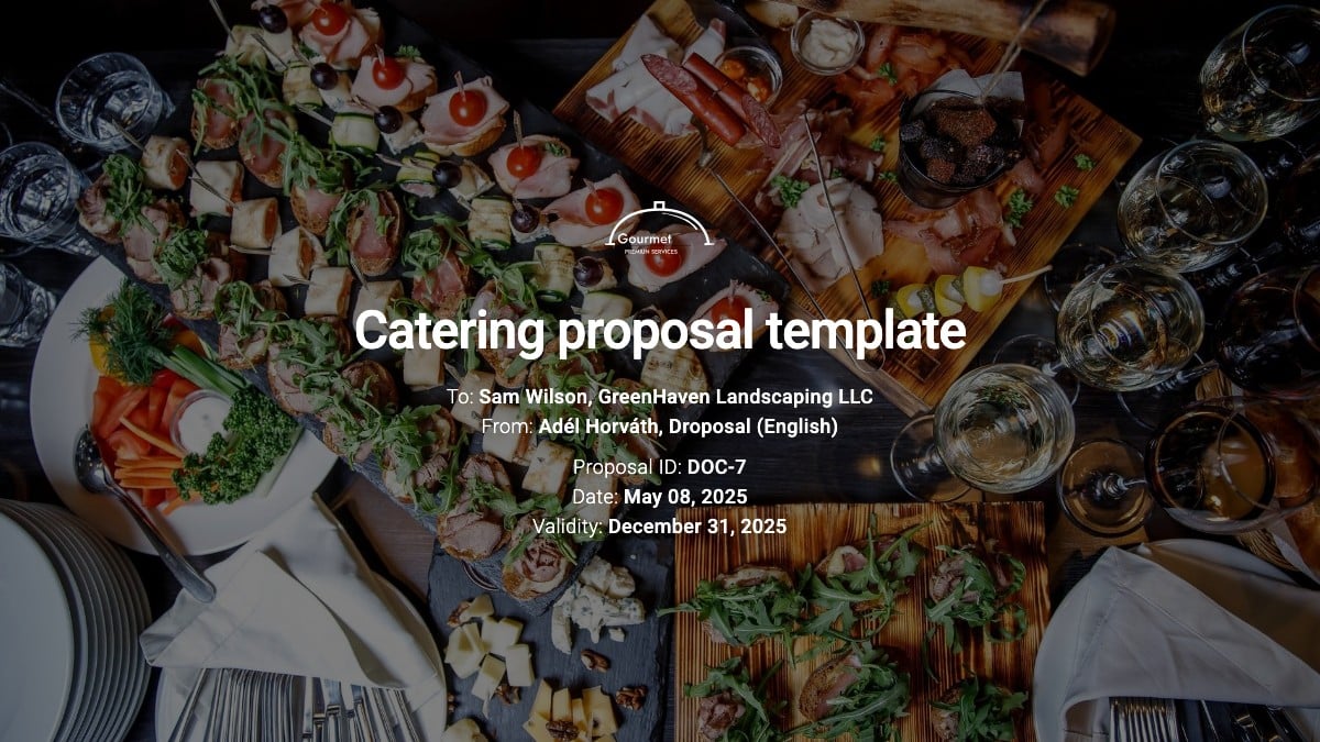 Catering proposal template