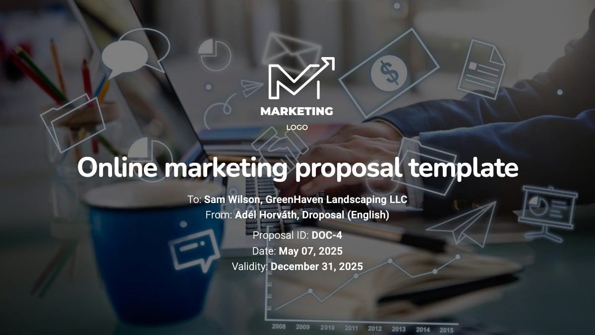 Online marketing proposal template