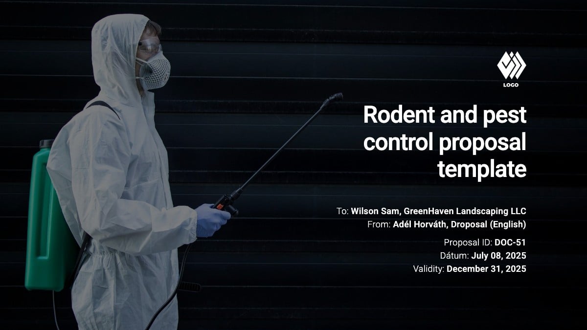 Rodent and pest control proposal template