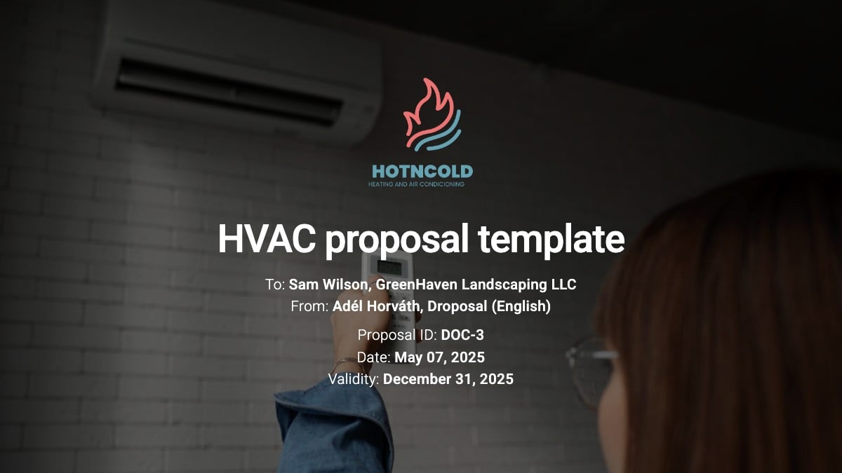 HVAC proposal template