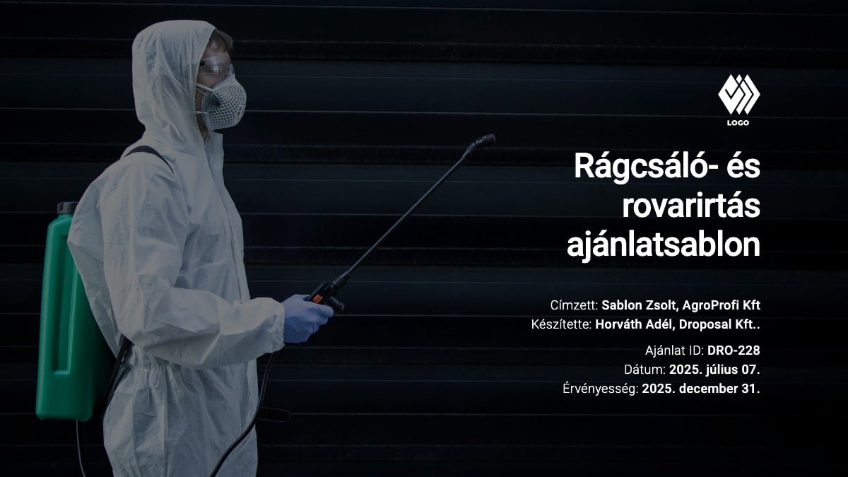 Rágcsáló- és rovarirtás ajánlatsablon