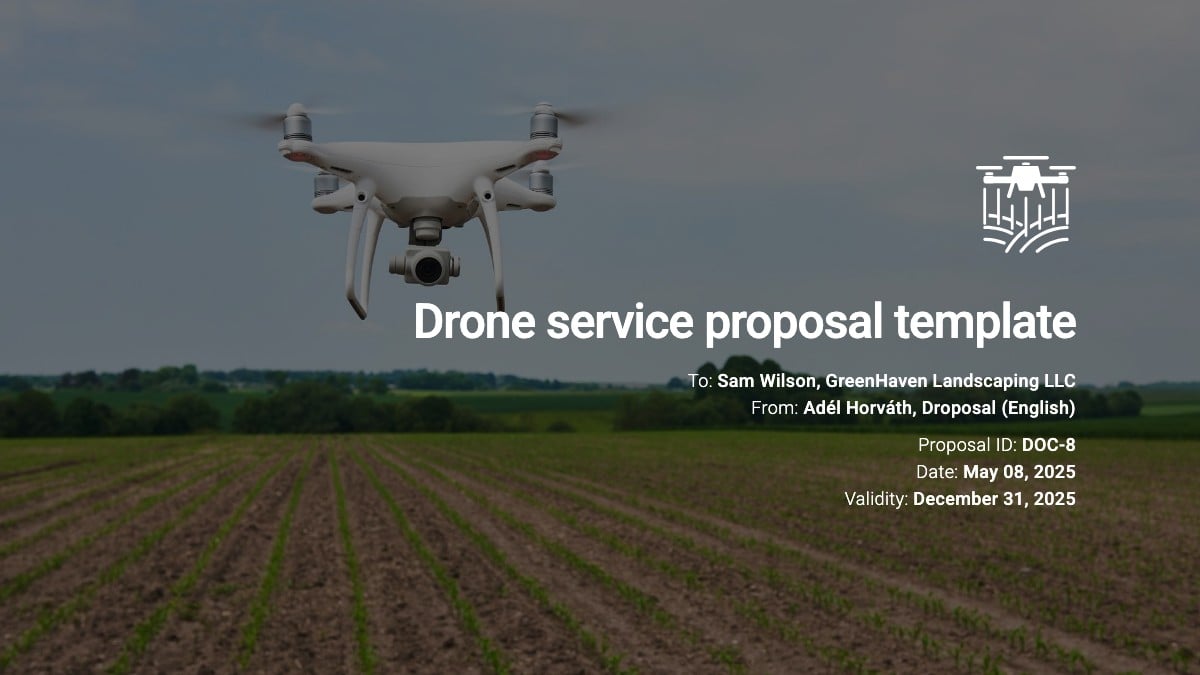 Drone service proposal template